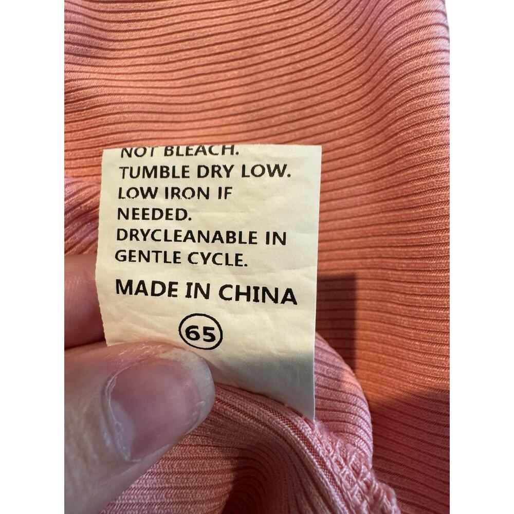 SHEIN Colorblock Ribbed Tank Top Size S Pink Cream Sleeveless Cropped Shirt - Picture 6 of 6